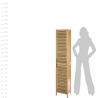 Bambusowa szafka łazienkowa słupek SICELA, 24 x 34 x 170 cm