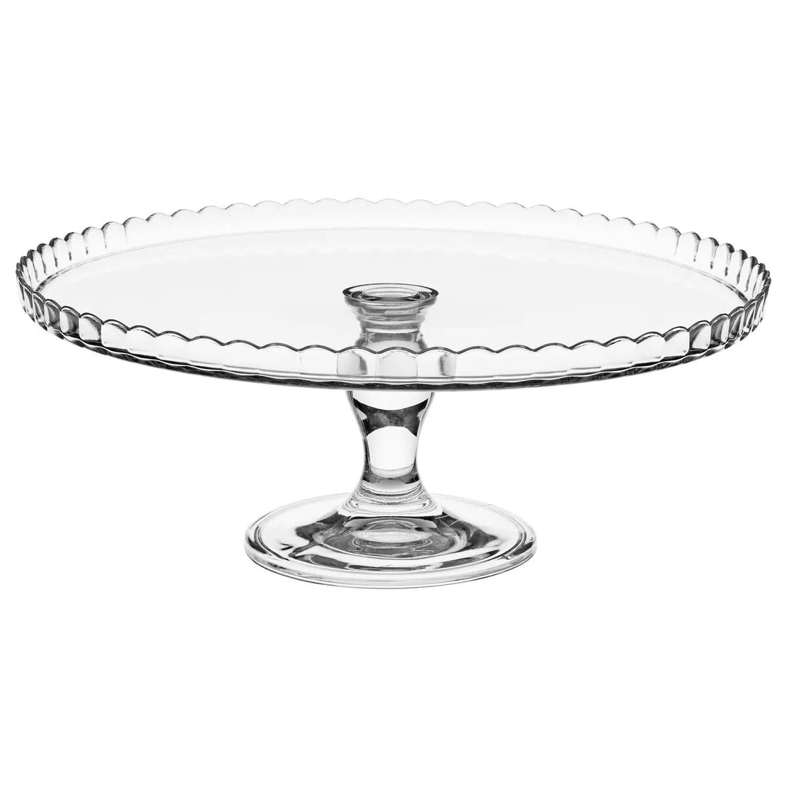 Patera szklana na ciasto z kloszem, 32 cm