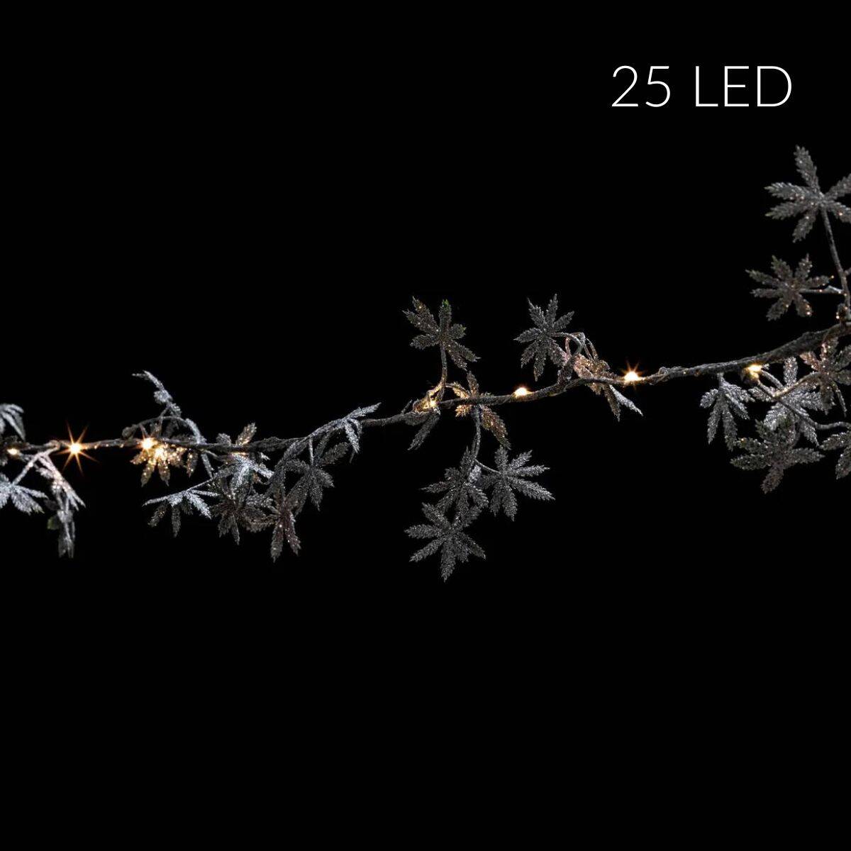 Girlanda świetlna wewnętrzna z roślinnym motywem, 25 LED