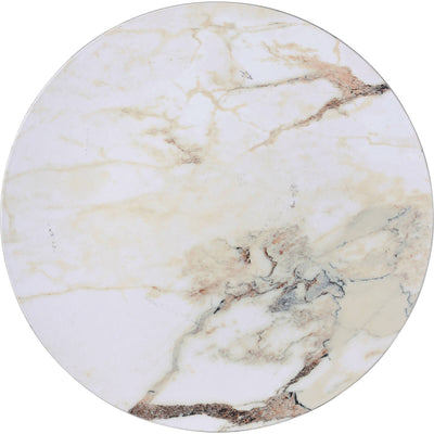 Ozdobna podkładka na stół, biała imitacja marmuru, 33 cm