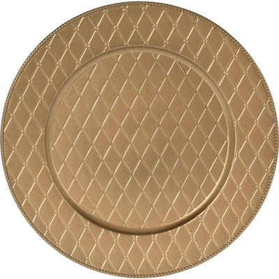 Podtsawka dekoracyjna pod talerz, Ø 33 cm, złoty mat