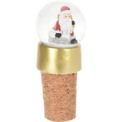 Świąteczny korek do butelki z ozdobną kulą śnieżną