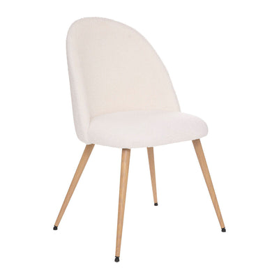 Krzesło skandynawskie białe SLANO, tapicerowane, bez podłokietników