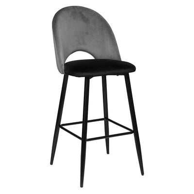 Krzesło barowe welurowe KARA, 110 cm