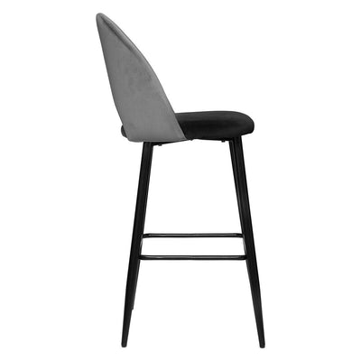 Krzesło barowe welurowe KARA, 110 cm