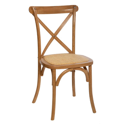 Krzesło dębowe ISAK, rattanowa plecionka