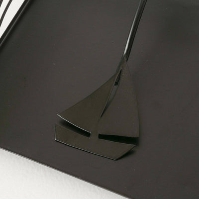 Serwetnik czarny metalowy SHIRIN, 17 x 17 cm