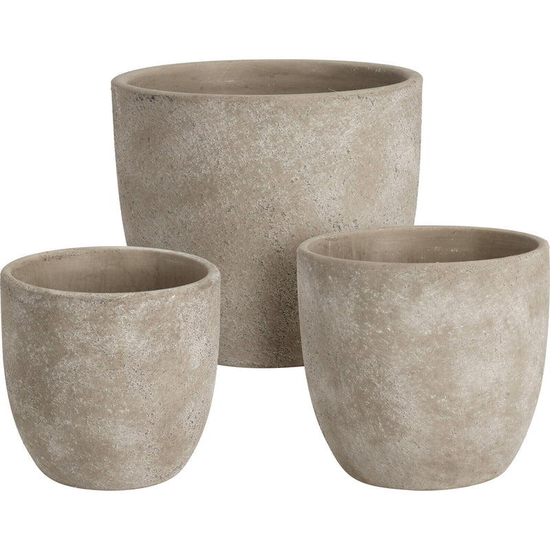 Dekoracyjne doniczki ceramiczne, 3 sztuki