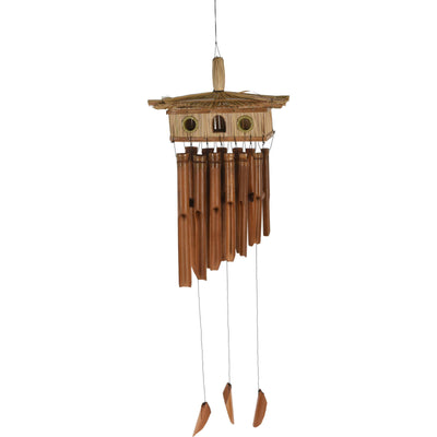 Karmnik dla ptaków z dekoracją bambusową, 30 x 17 cm