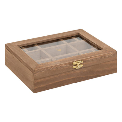 Drewniana szkatułka na biżuterię FLORAL, 20,5 x 5,3 x 15 cm