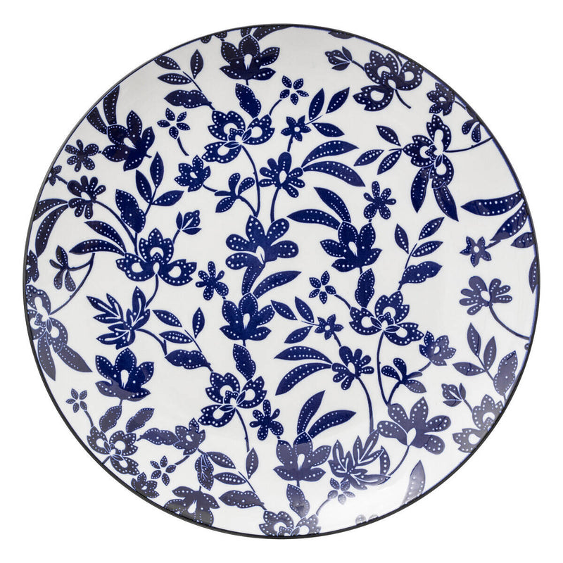 Talerz obiadowy we wzór kwiatowy MARIA, porcelanowy, Ø 27 cm