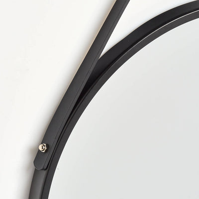Okrągłe lustro ścienne w metalowej ramie, Ø 40 cm