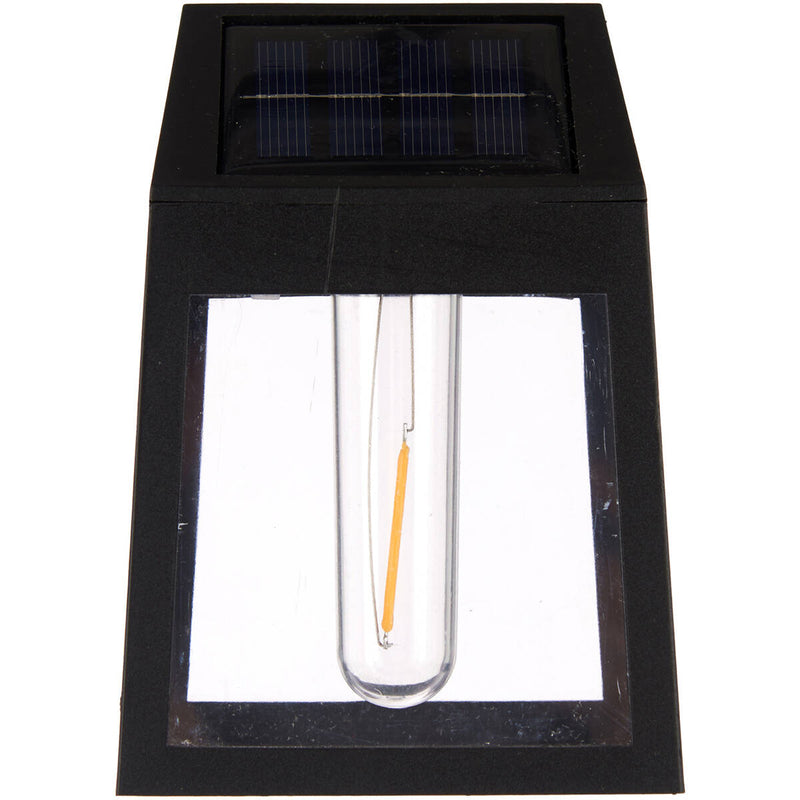 Lampion solarny do ogrodu led, industrialna żarówka, 9,3 x 6,6 x 13 cm