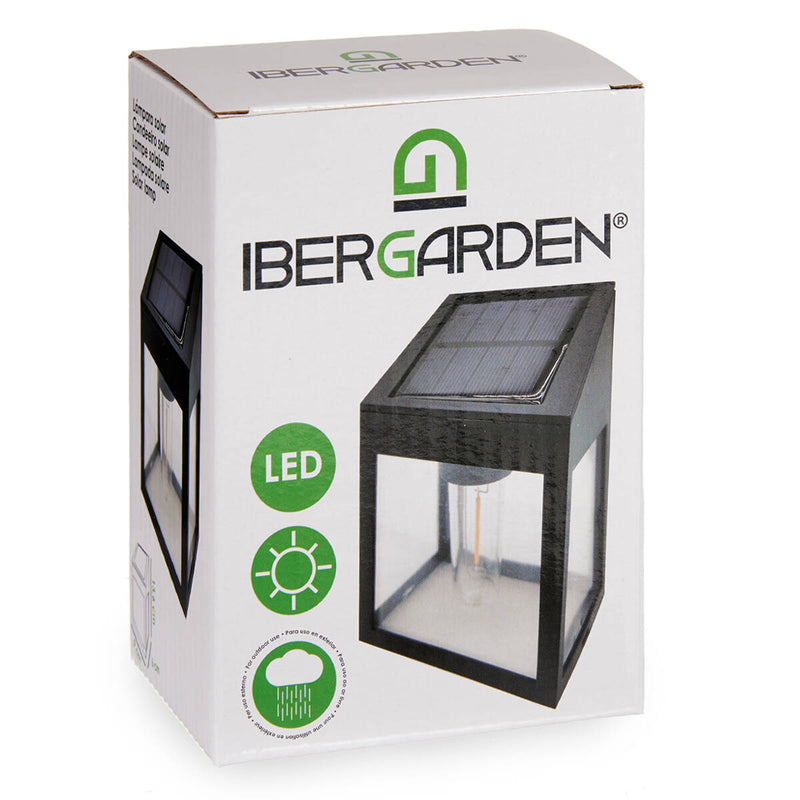 Lampion solarny do ogrodu led, industrialna żarówka, 9,3 x 6,6 x 13 cm