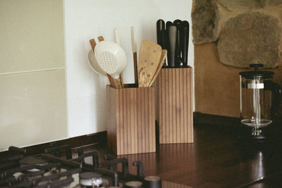 Bambusowy stojak na akcesoria kuchenne MERA