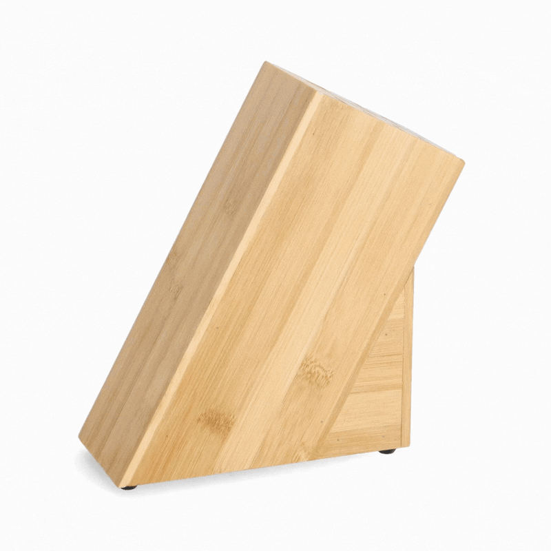 Bambusowy stojak na noże, blok do noży - 22x22x9cm
