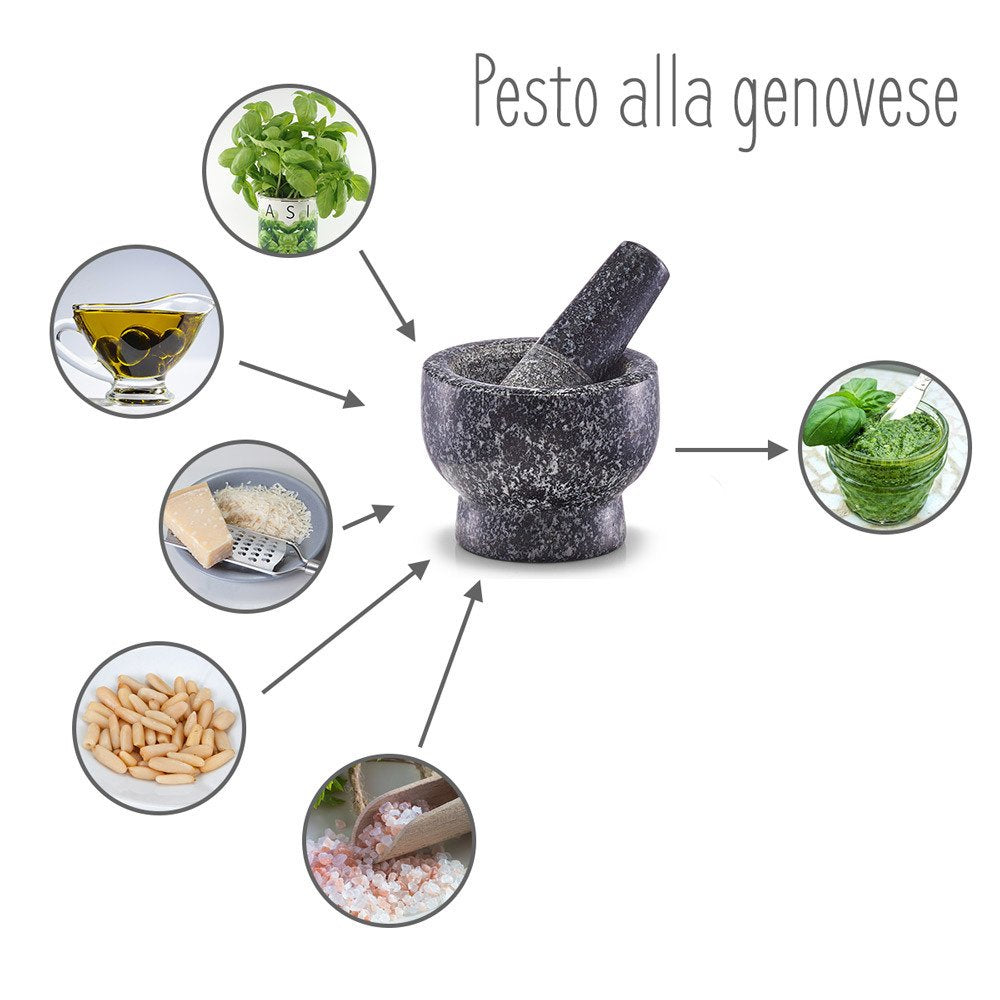 Moździerz kuchenny GRANIT z tłuczkiem,  Ø 9 cm x 6,5 cm ZELLER