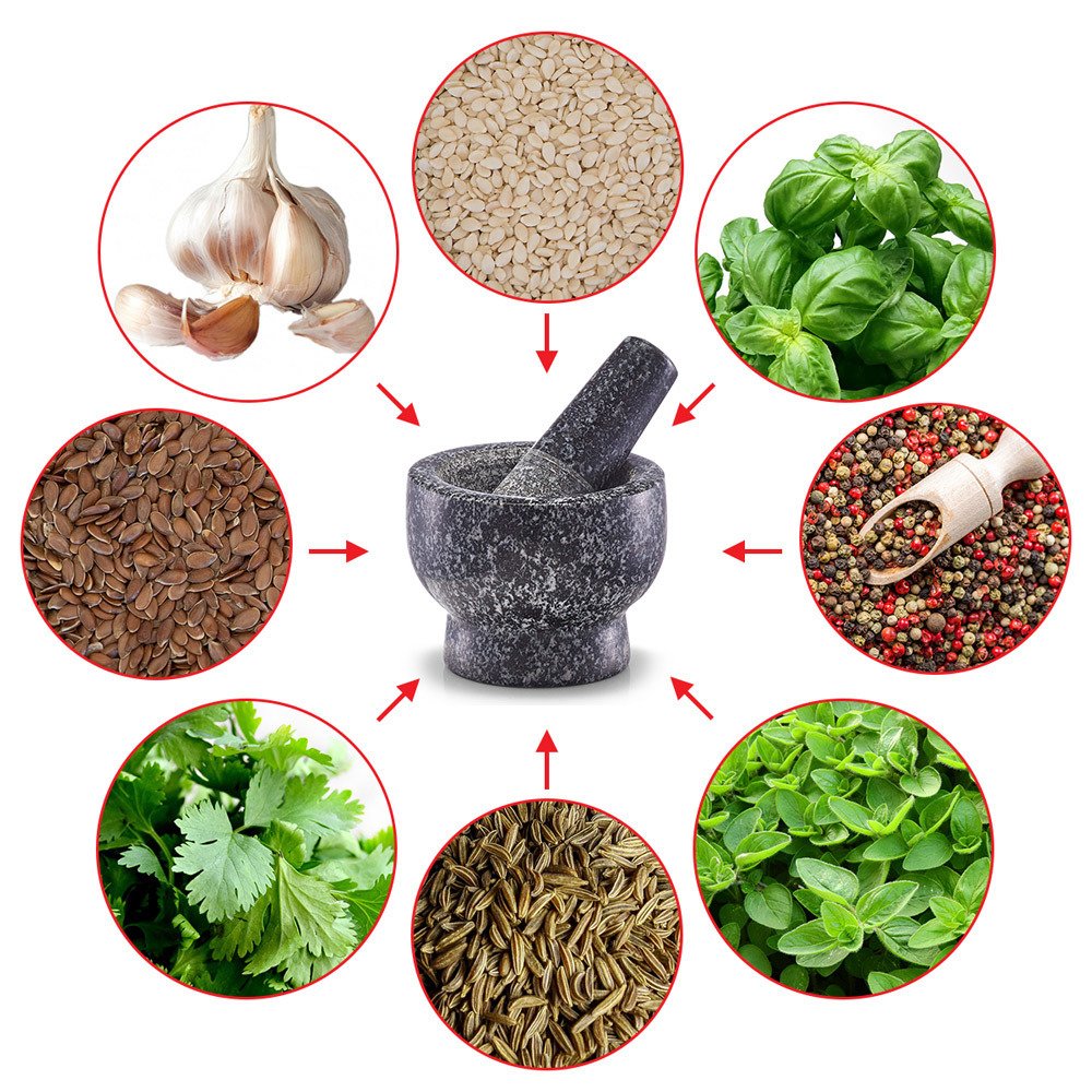 Moździerz kuchenny GRANIT z tłuczkiem,  Ø 9 cm x 6,5 cm ZELLER