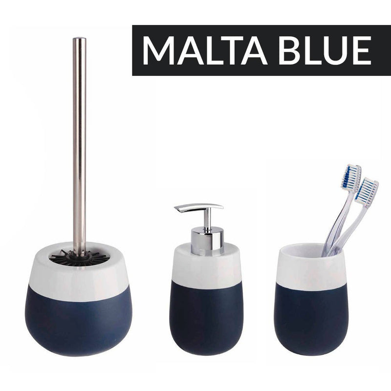Pojemnik na szczotkę MALTA BLUE + szczotka WC, WENKO