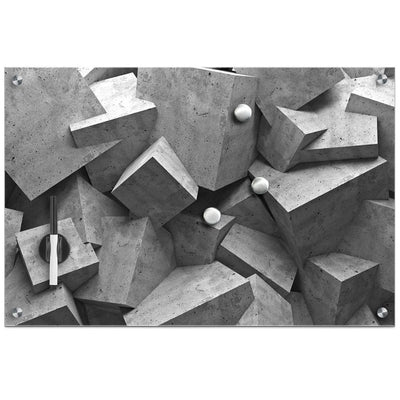 Szklana tablica magnetyczna Cubes + 3 magnesy, 60x40 cm, ZELLER