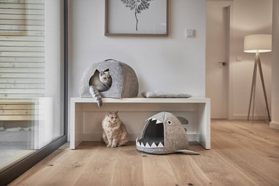 Domek dla kota - legowisko, filcowy, szary, 45x38x33 cm, ZELLER
