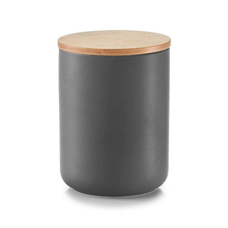 Ceramiczny pojemnik ANTHRACITE z bambusową pokrywką, 1150 ml, ZELLER