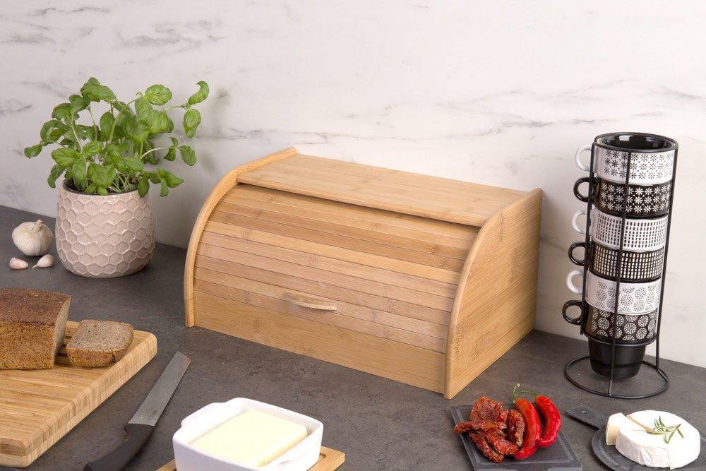 Bambusowy chlebak, pojemnik na pieczywo, 40x26x20cm, ZELLER - EMAKO