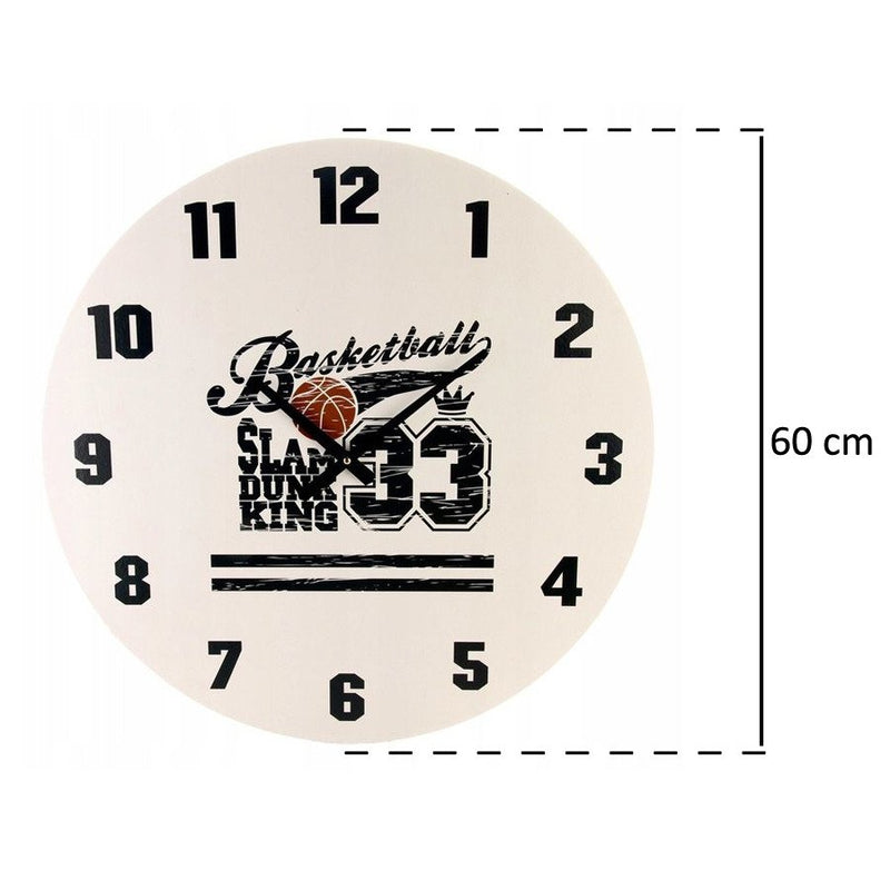 Zegar ścienny SPORT, Ø 60 cm Basketball