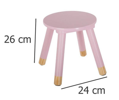 Taboret dla DZIECKA - stołek czteronożny, wysokość: 26 cm, Ø 24 cm
