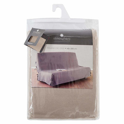 Pokrowiec na sofę wiązany z bawełny w kolorze beżu, praktyczna narzuta na łóżko, kanapę lub sofę