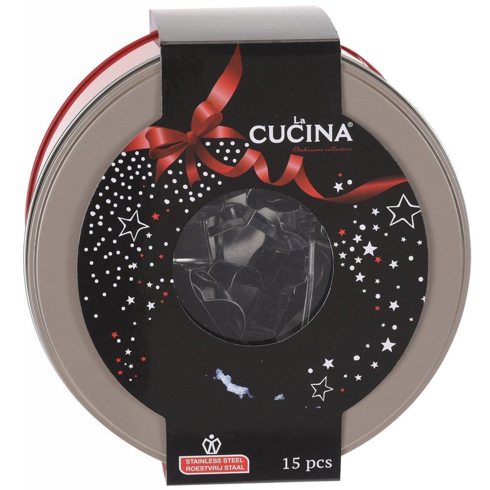 Foremki wykrawacze do ciasteczek z motywem świątecznym, 15 szt., La Cucina