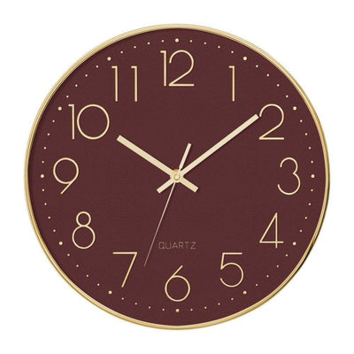 Cichy zegar ścienny do sypialni, zegar z cichym mechanizmem, Ø 30 cm