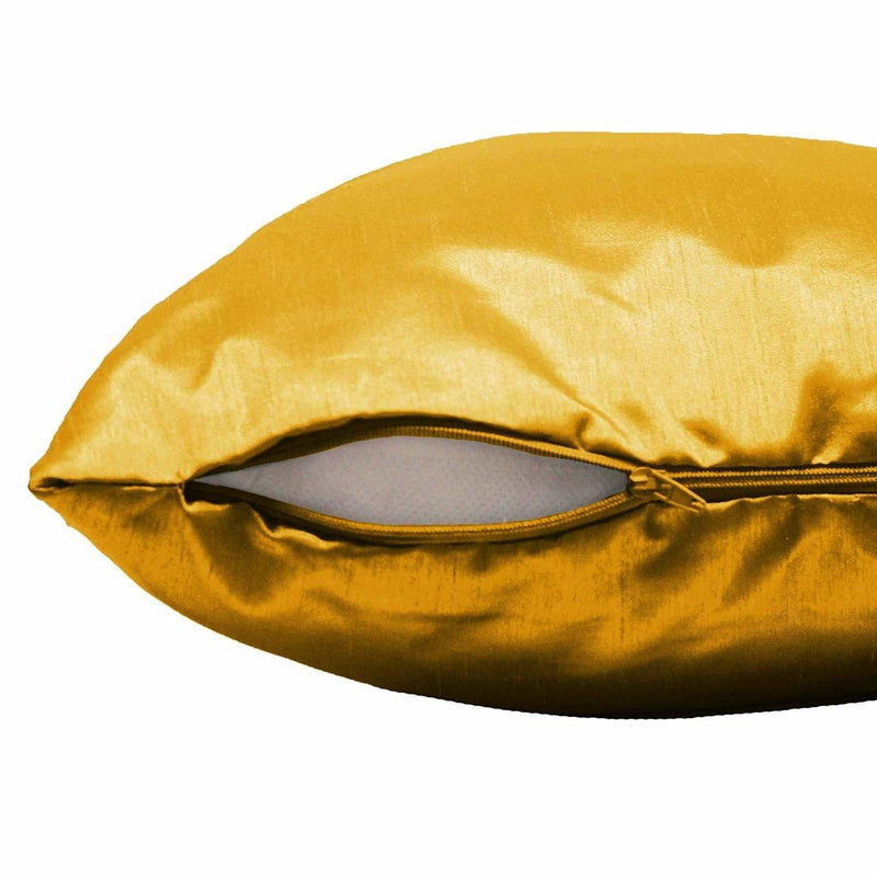 Poszewka na poduszkę 40 x 40 cm SHANA gładka, kolor żółty