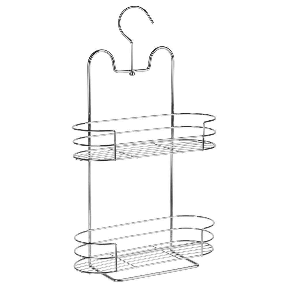 Półka wisząca pod prysznic, 2 poziomy, stal chromowana