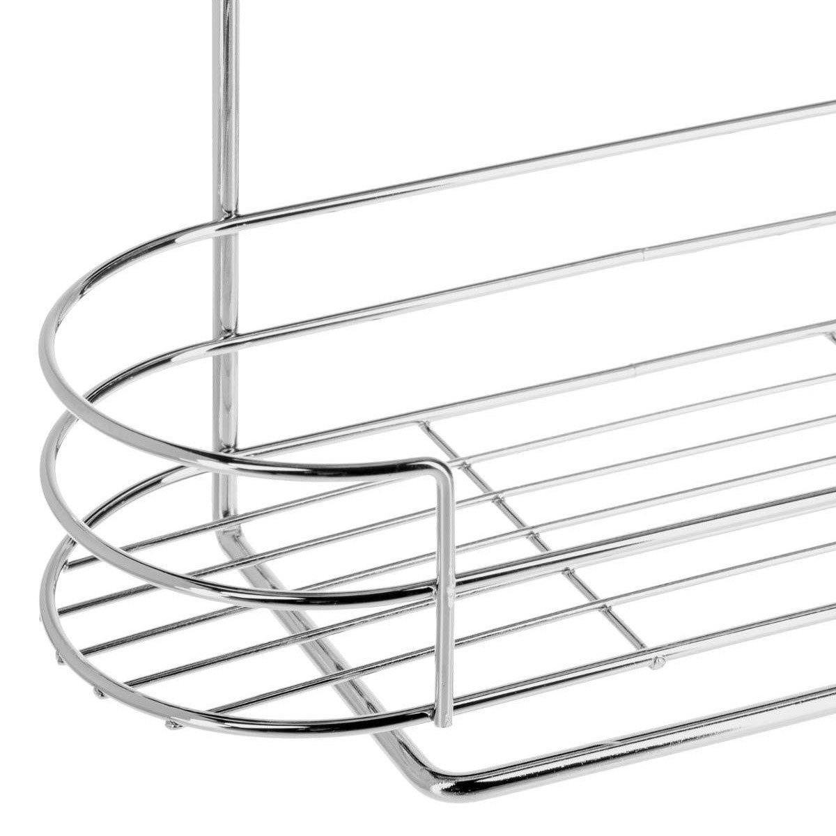 Półka wisząca pod prysznic, 2 poziomy, stal chromowana