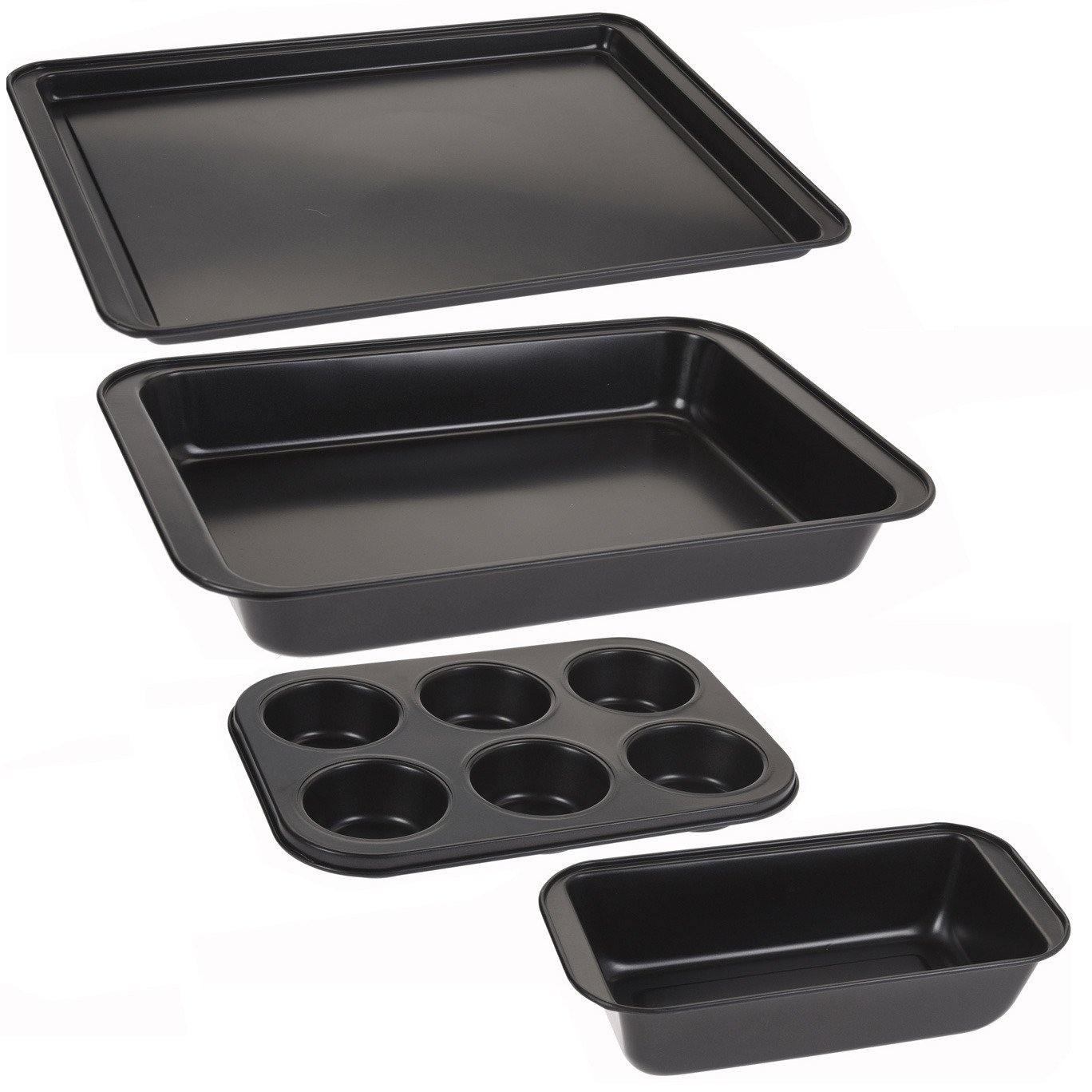 Zestaw blach do pieczenia ciast i muffinów, 4 elementy