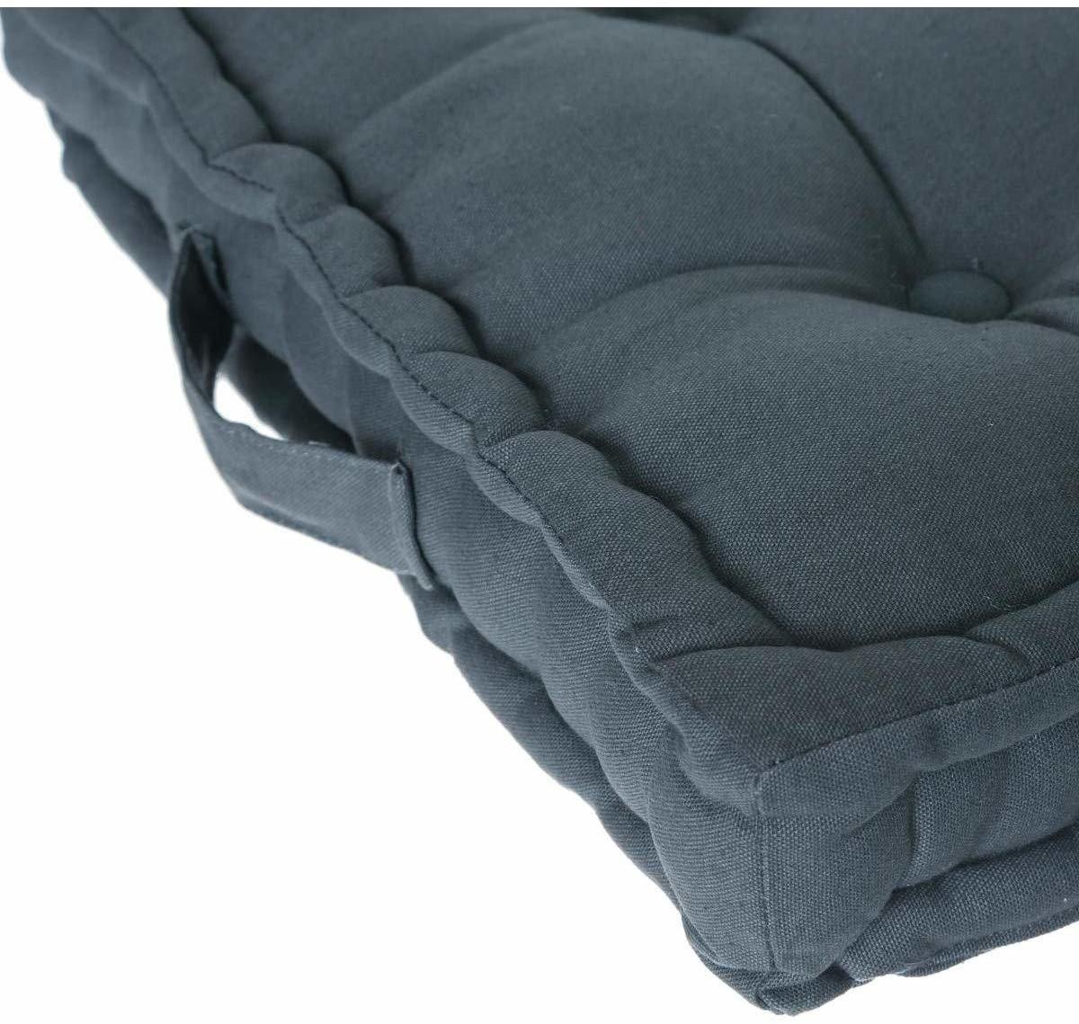 Poduszka do siedzenia na podłodze, 40x40x8 cm, kolor antracytowy