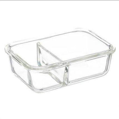 Pojemnik na lunch szklany, 2-komorowy, 1,1 L 
