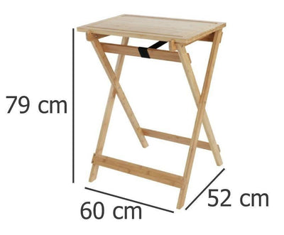 Składany stolik bambusowy LUGO z deską i tacą, 3w1, WENKO