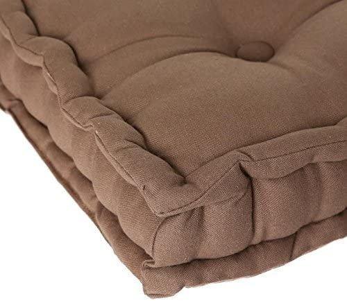 Poducha do siedzenia kwadratowa z uchwytem, 40 x 40 x 8 cm, kolor taupe