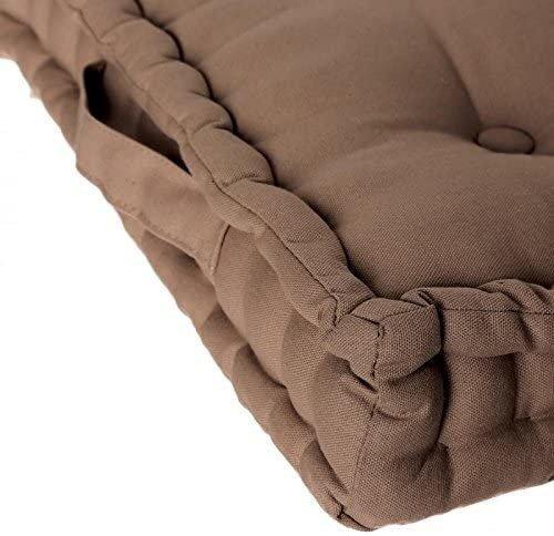 Poducha do siedzenia kwadratowa z uchwytem, 40 x 40 x 8 cm, kolor taupe