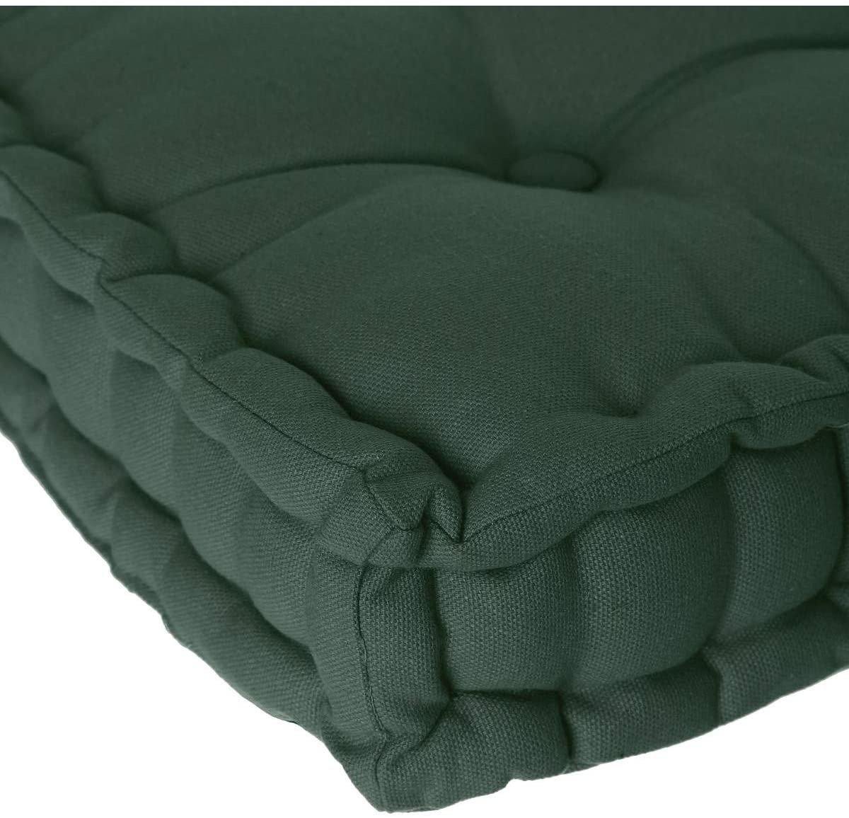 Poducha do siedzenia kwadratowa z uchwytem, 40 x 40 x 8 cm, kolor zielony