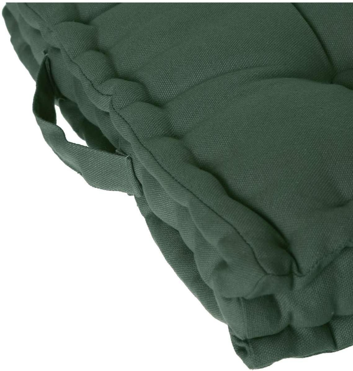 Poducha do siedzenia kwadratowa z uchwytem, 40 x 40 x 8 cm, kolor zielony