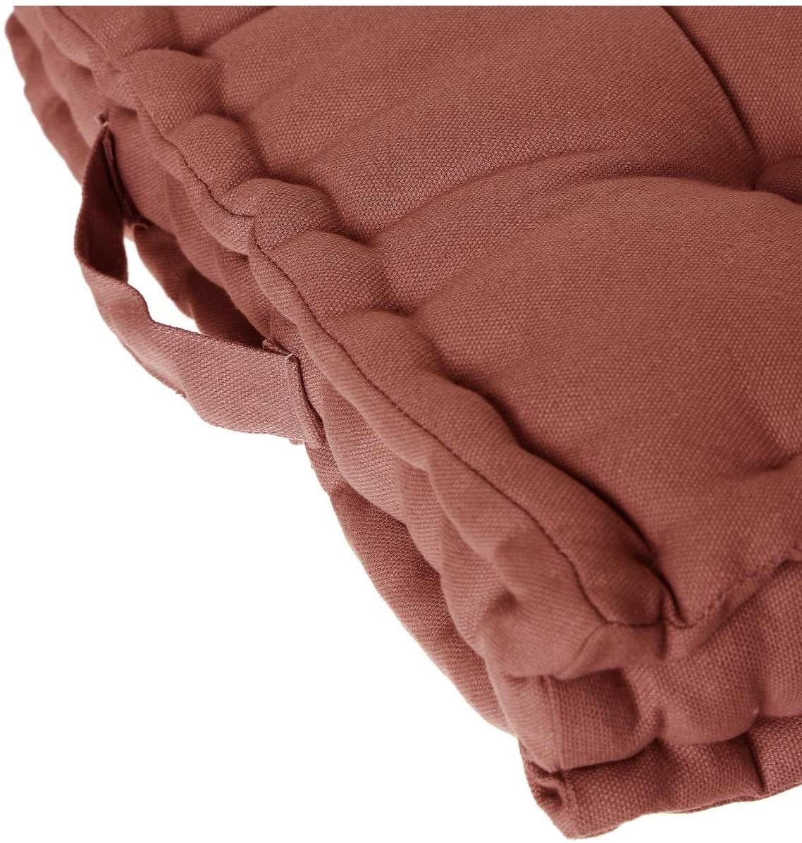 Poducha do siedzenia kwadratowa z uchwytem, 40 x 40 x 8 cm, kolor brązowy