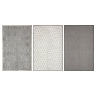 Ręczniki kuchenne z printem, 45 x 70 cm, 3 sztuki, szare