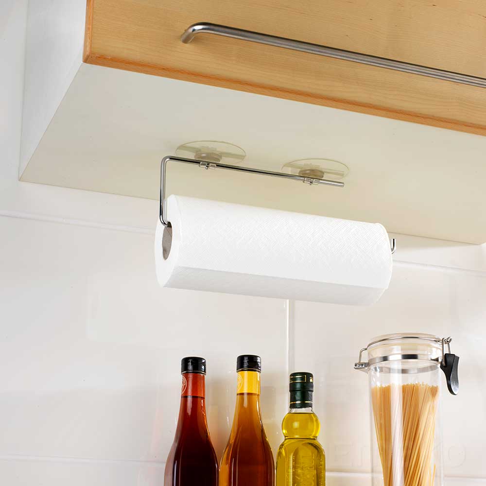 Uchwyt na papierowy ręcznik kuchenny, Static-Loc - stal chromowana, WENKO