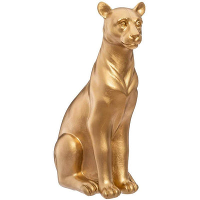 Złota figurka pantera, polyresin, wys. 23 cm