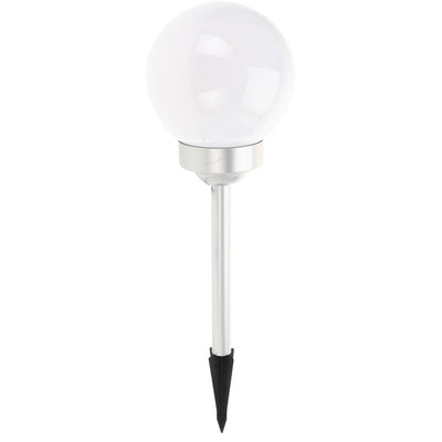Lampa solarna kula, Ø 15 x 47 cm, 4 diody LED, biała 