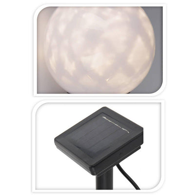Lampa solarna kula, Ø 15 x 47 cm, 4 diody LED, biała 