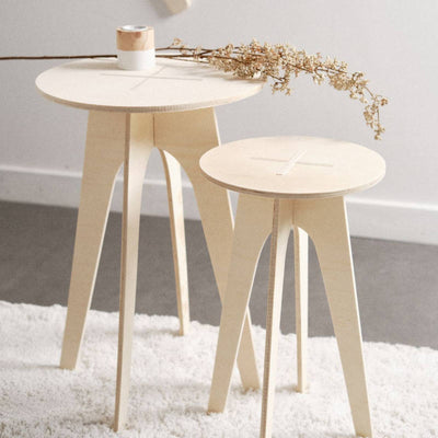 Stolik kawowy okrągły Simplicity, drewniany